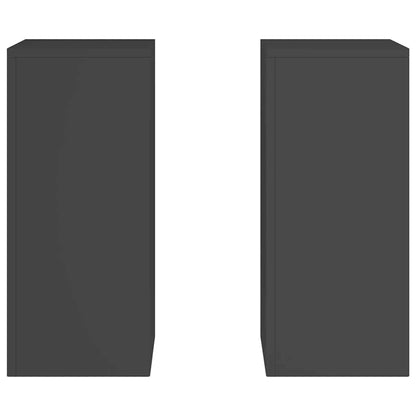Planteholder 2 pcs Svart 24 x 24 x 55 cm Stål