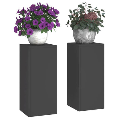 Planteholder 2 pcs Svart 24 x 24 x 55 cm Stål