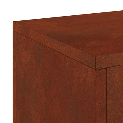 Planteholder 2 pcs Rusten 24 x 24 x 55 cm Cortenstål