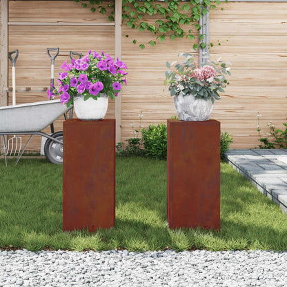 Planteholder 2 pcs Rusten 24 x 24 x 55 cm Cortenstål