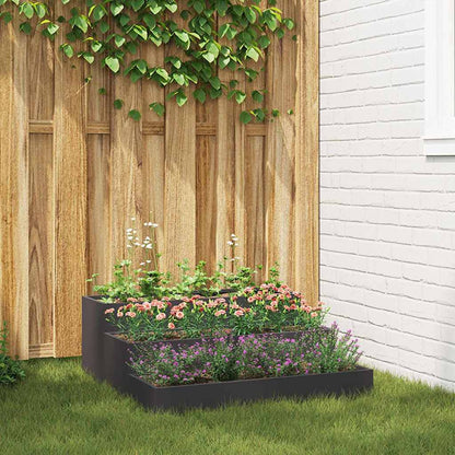 Hageblomsterpotte Svart 90 x 90 x 35 cm Kaldvalsestål