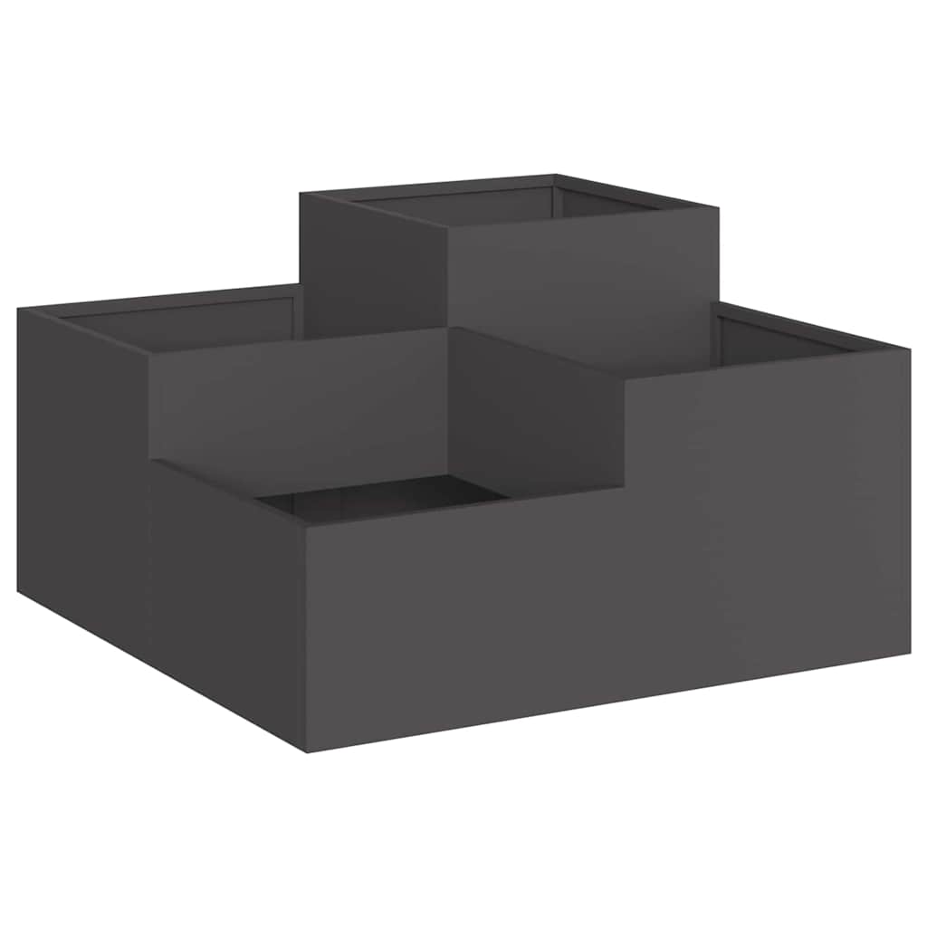 Hageblomsterpotte Svart 80 x 80 x 48 cm Stål