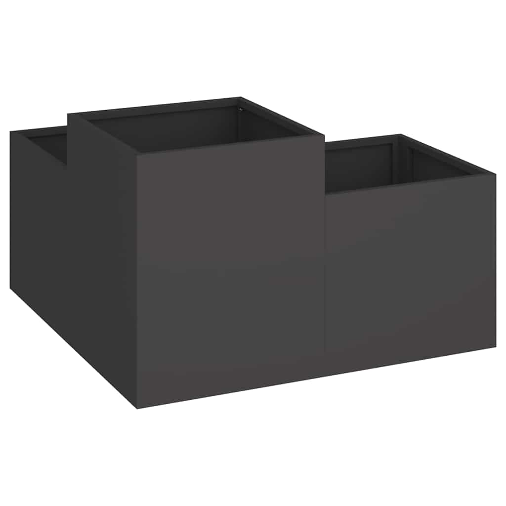 Hageblomsterpotte Svart 100 x 100 x 48 cm Stål