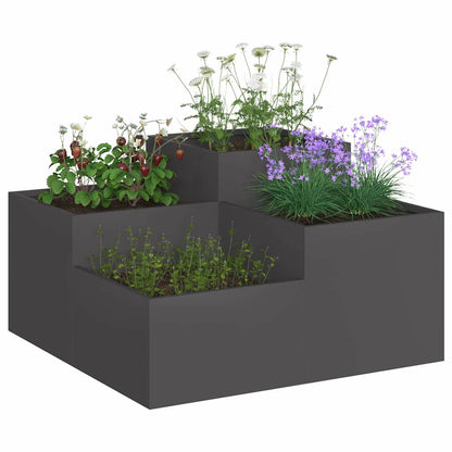 Hageblomsterpotte Svart 100 x 100 x 48 cm Stål