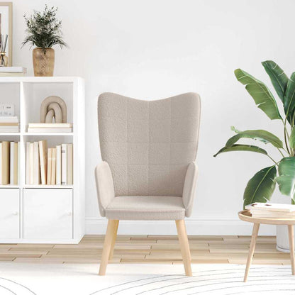 Lenestol Grå Lysegrå Krøllet Ull-lignende Stoff