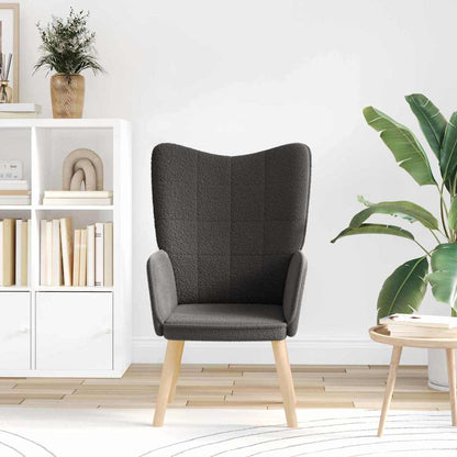 Lenestol Grå Mørkegrå Krøllete Ull-liknende Stoff