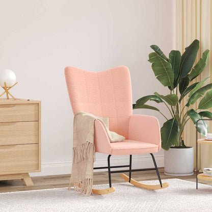 Lenestol Rosa Ull-liknende Stoff