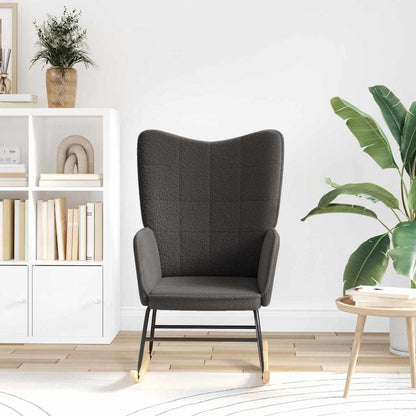 Lenestol Grå Mørkegrå Krøllete Ull-lignende Stoff