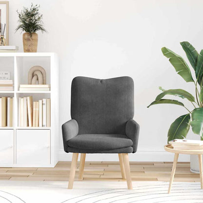 Lenestol Grå Mørkegrå Kordfløyel