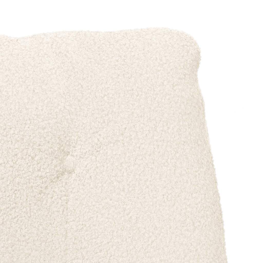 Avslappende Stol Krem Curly Ull-lignende Stoff