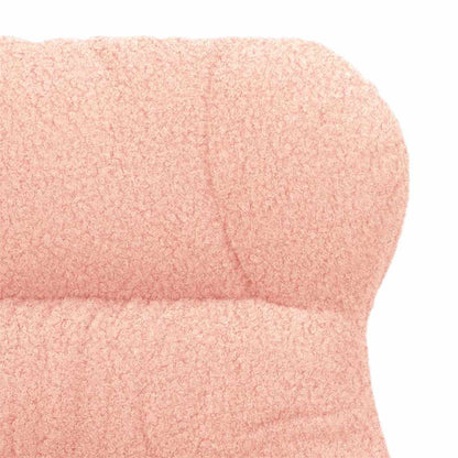 Lenestol Rosa Krøllete Ull-Liknende Stoff