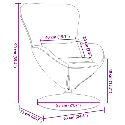 Lenestol Lilla Eggstol 63 x 73 x 90 cm Fløyel