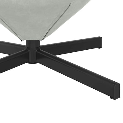 Lenestol Grå Lysegrå Egg Stol Fløyel