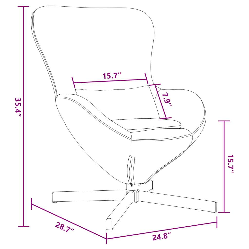 Lenestol Grå Mørkegrå Egg Stol Fløyel