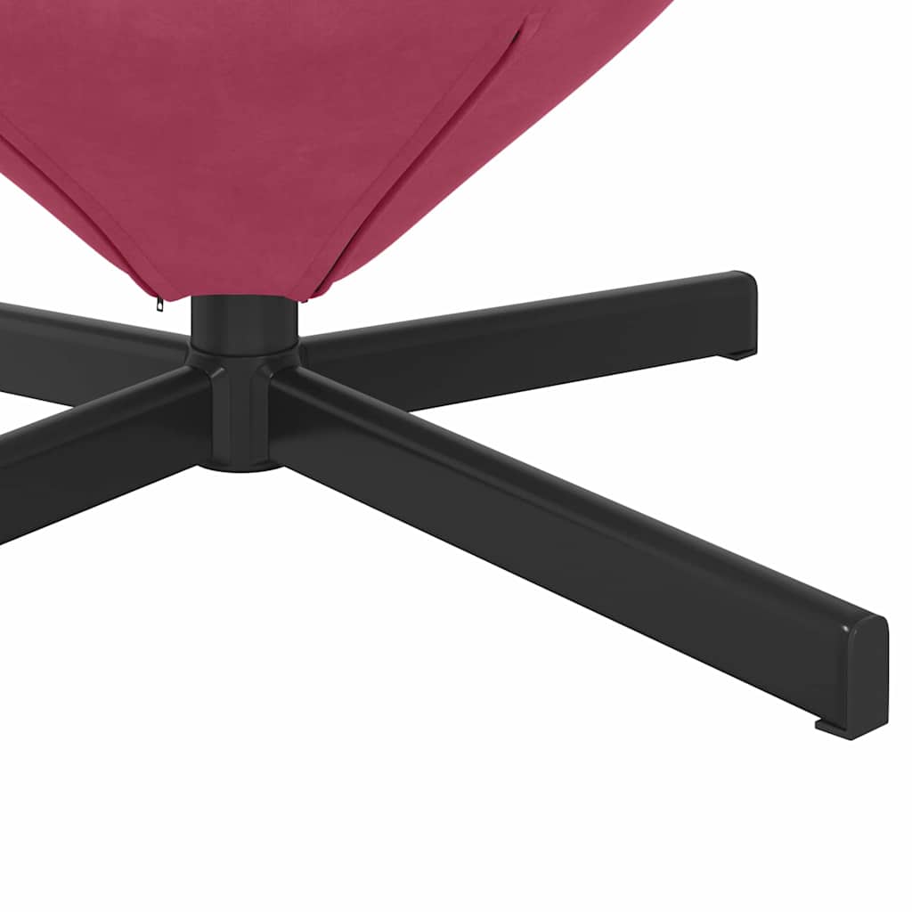 Lenestol Vinrød Egg Stol Fløyel