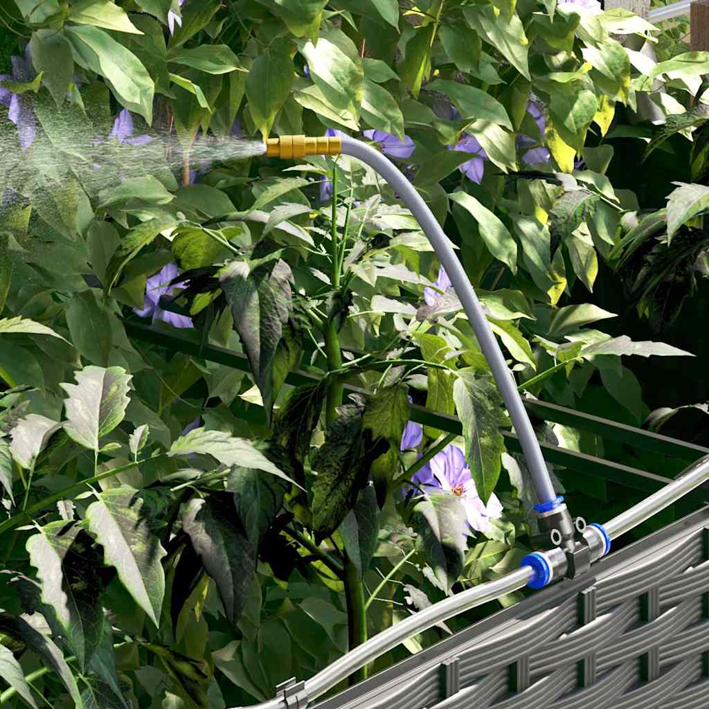 Hageblomsterpotte 4 pcs Svart Plast