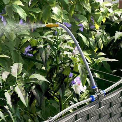 Hageblomsterpotte 4 pcs Svart Plast