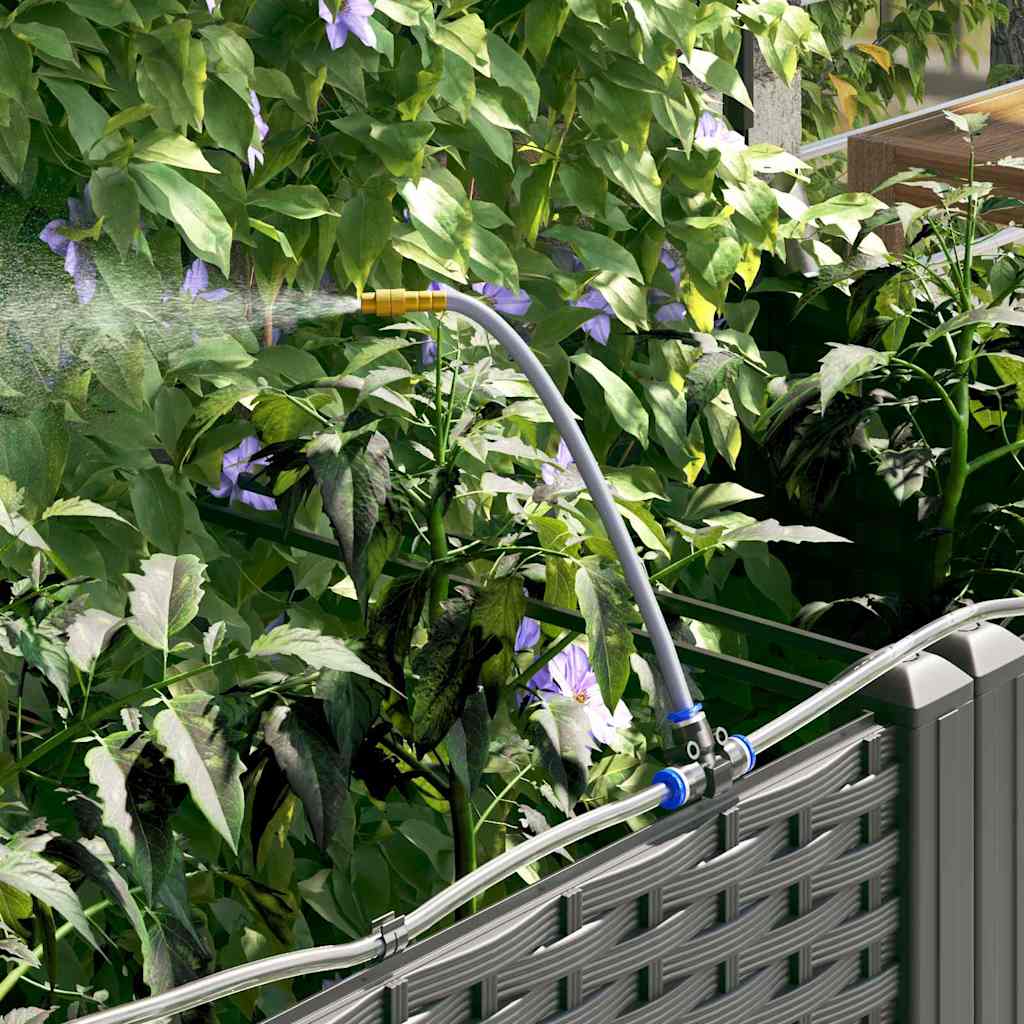Hageblomsterpotte 3 pcs Svart Plast