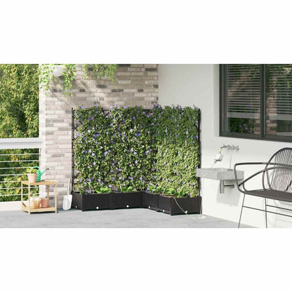 Hageblomsterpotte 5 pcs Svart Plast