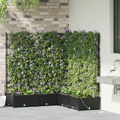 Hageblomsterpotte 5 pcs Svart Plast