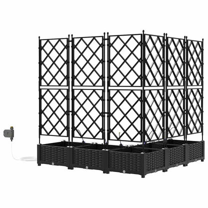 Hageblomsterpotte 5 pcs Svart Plast