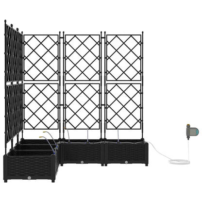 Hageblomsterpotte 5 pcs Svart Plast