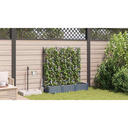 Hageblomsterpotte 3 pcs Lys Grå Plast