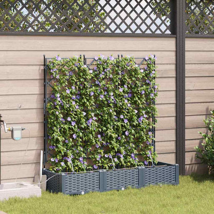 Hageblomsterpotte 3 pcs Lys Grå Plast