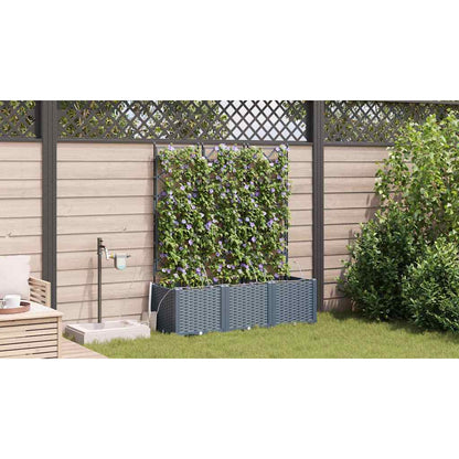 Hageblomsterpotte 3 pcs Lys Grå Plast