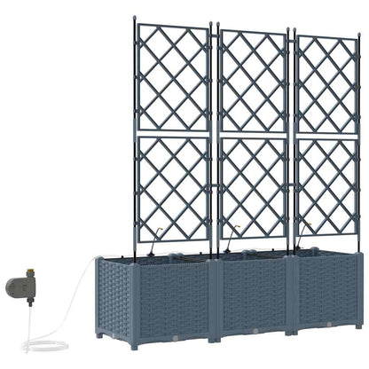 Hageblomsterpotte 3 pcs Lys Grå Plast