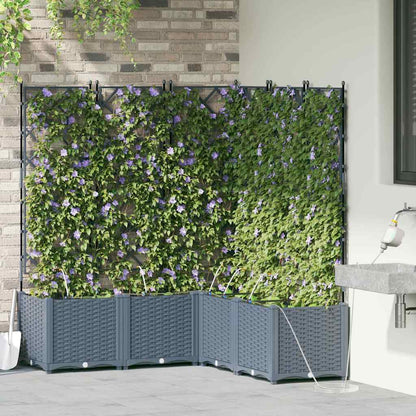Hageblomsterpotte 5 pcs Lys Grå Plast