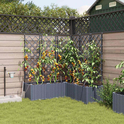 Hageblomsterpotte 5 pcs Lys Grå Plast