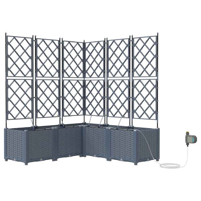 Hageblomsterpotte 5 pcs Lys Grå Plast