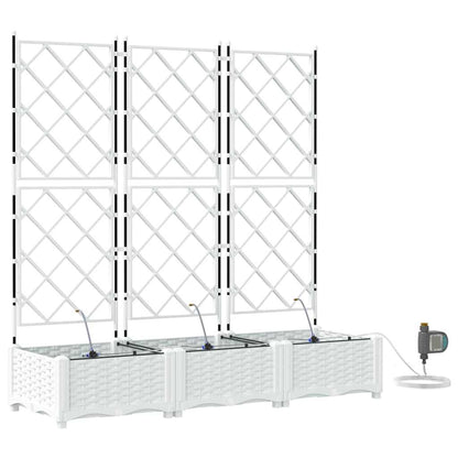 Hageblomsterpotte 3 pcs Hvit Plast
