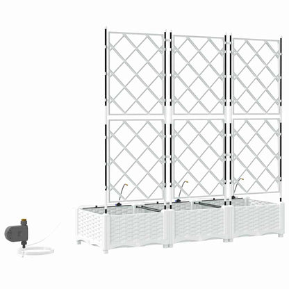 Hageblomsterpotte 3 pcs Hvit Plast