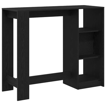Barbord med hylle Svart Eik 102,5x46x103,5 cm Konstruert Tre