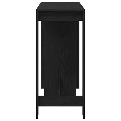 Barbord med hylle Svart Eik 102,5x46x103,5 cm Konstruert Tre