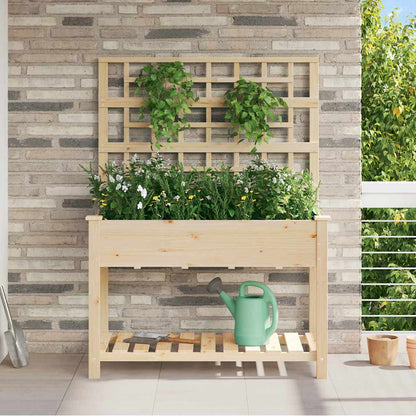 Hageblomsterpotte Beige 115 x 60,5 x 153 cm Massiv Furu Tre