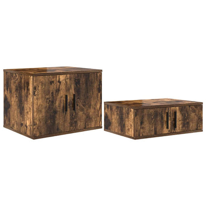 Skap Røkt Eik 118x41x40 cm