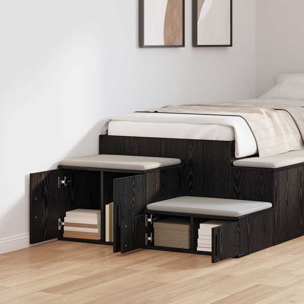 Nattbord Sengbord Svart 108x41x40 cm