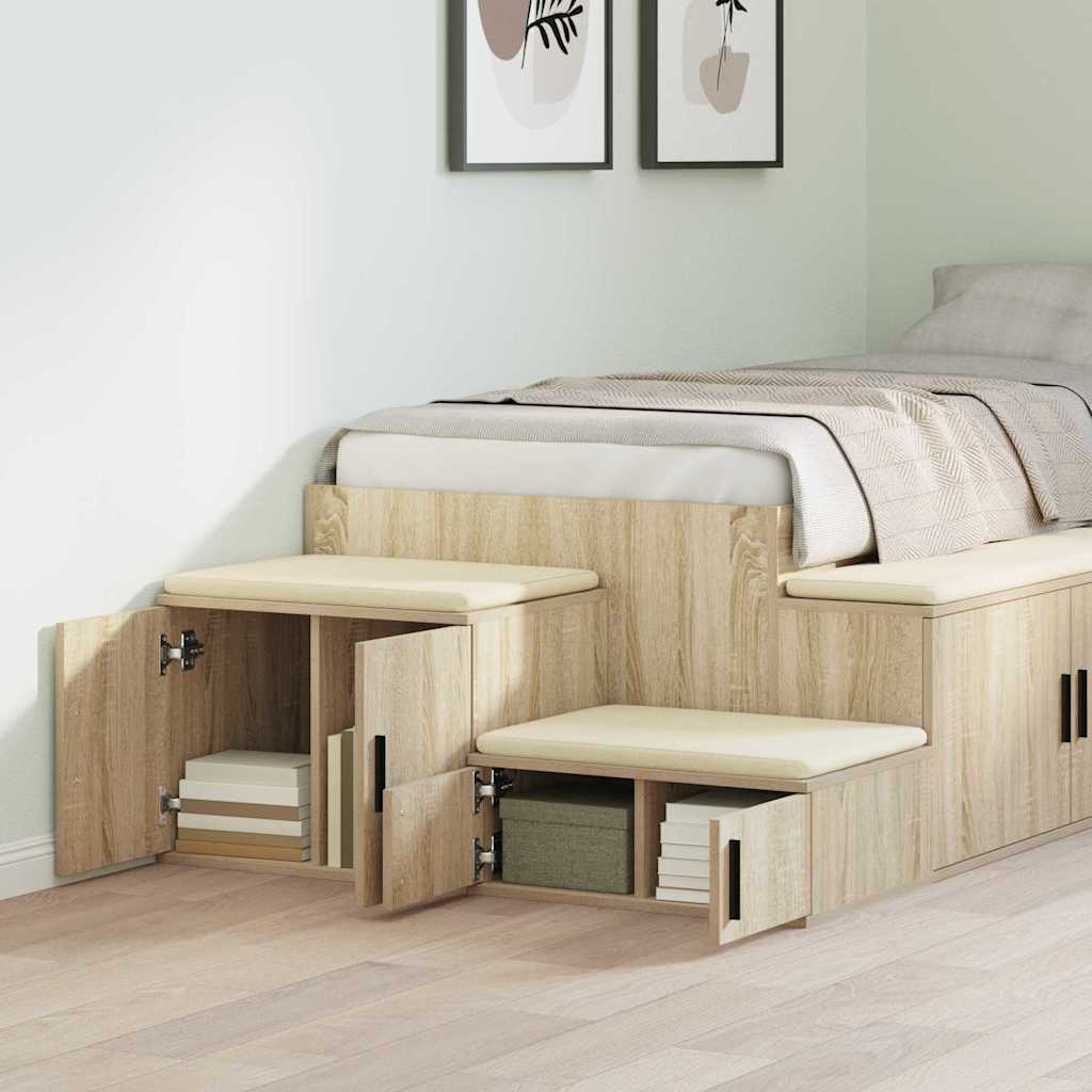 Nattbord Sengbord Sonoma Eik 108x41x40 cm