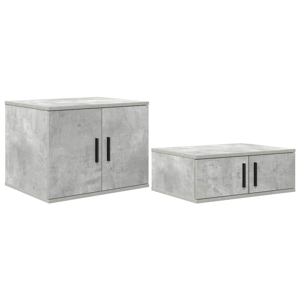 Nattbord Sengbord Betonggrå 108x41x40 cm