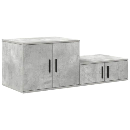 Nattbord Sengbord Betonggrå 103x41x40 cm