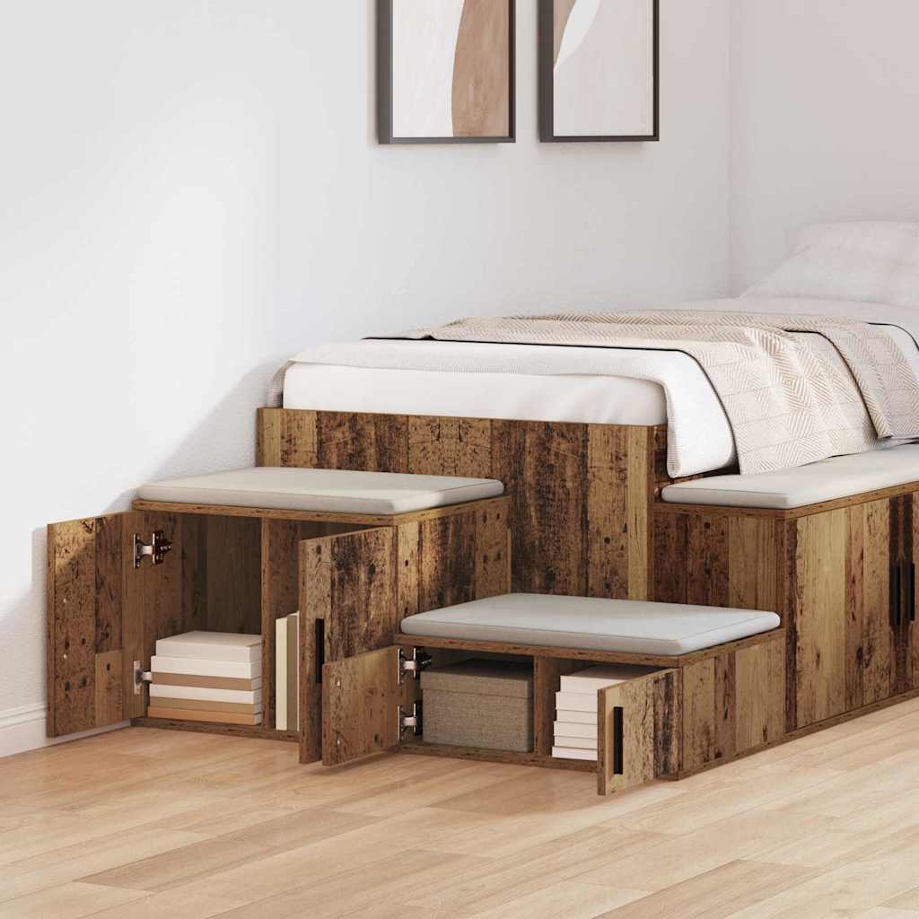 Nattbord Sengbord Gammelt Tre 103x41x40 cm,