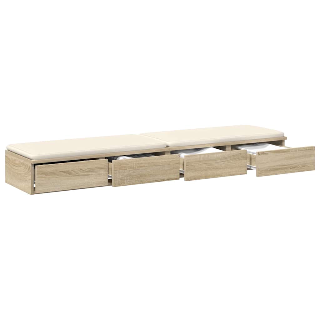 Nattbord Sengbord Sonoma Eik 140 x 36.5 x 16.5 cm