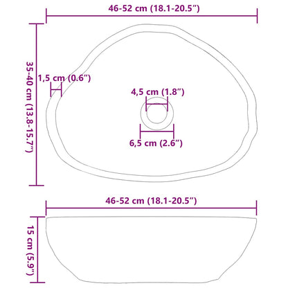 Baderomsvask Lysegrå (46-52) x (35-40) x 15 cm Elvestein