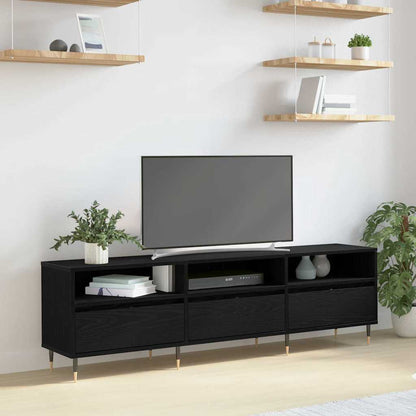 TV-Møbel Svart Eik TV-stativ 150x30x44.5 cm
