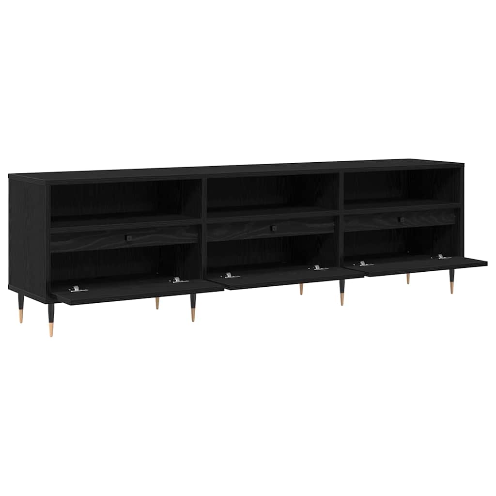 TV-Møbel Svart Eik TV-stativ 150x30x44.5 cm