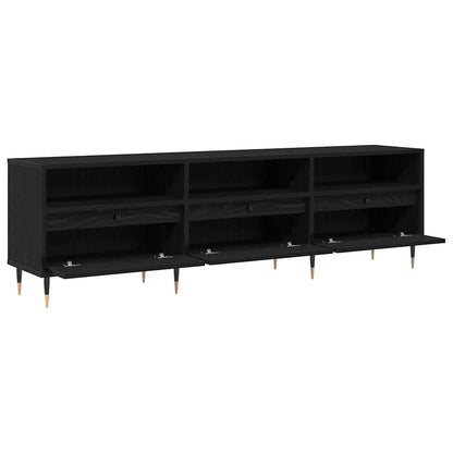 TV-Møbel Svart Eik TV-stativ 150x30x44.5 cm