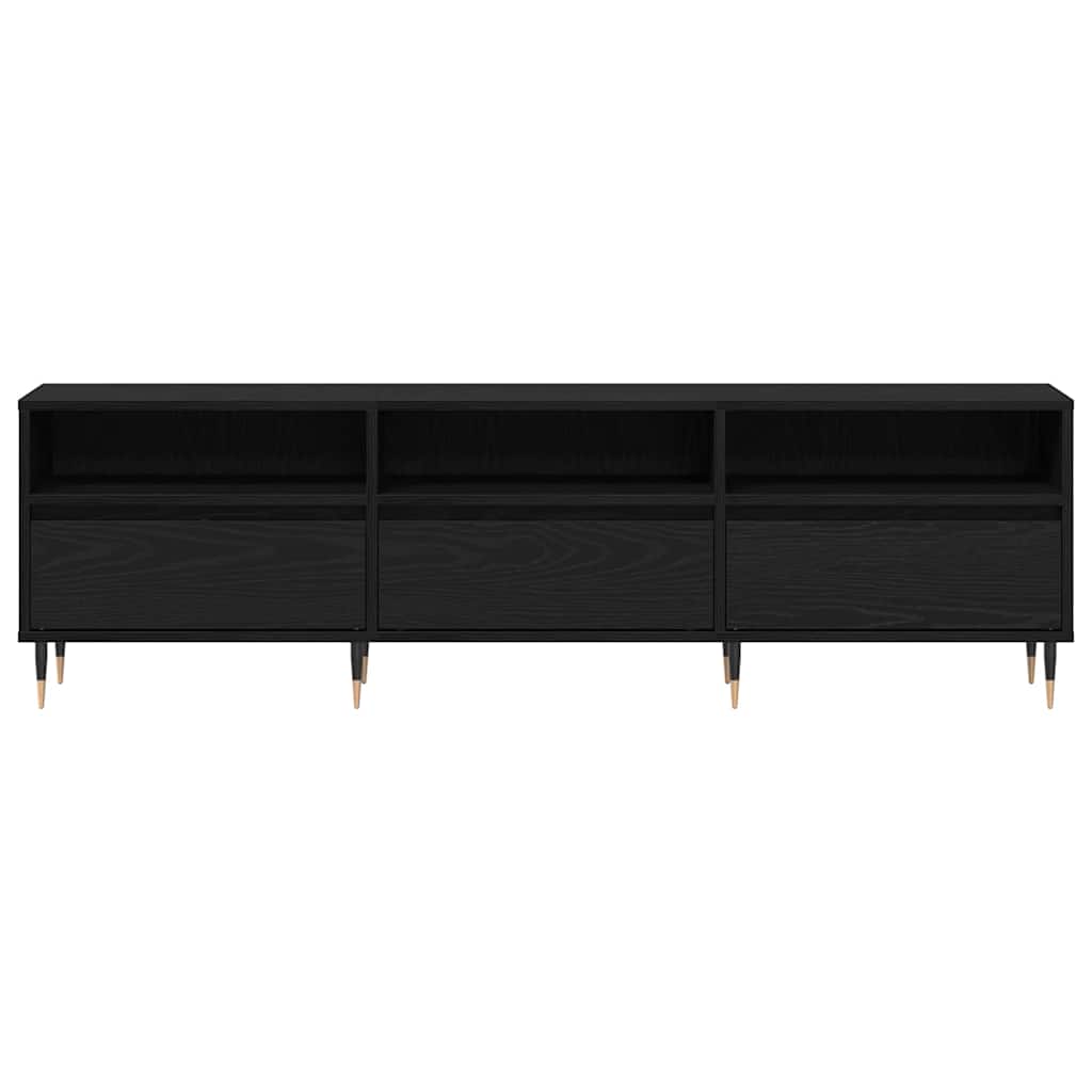 TV-Møbel Svart Eik TV-stativ 150x30x44.5 cm